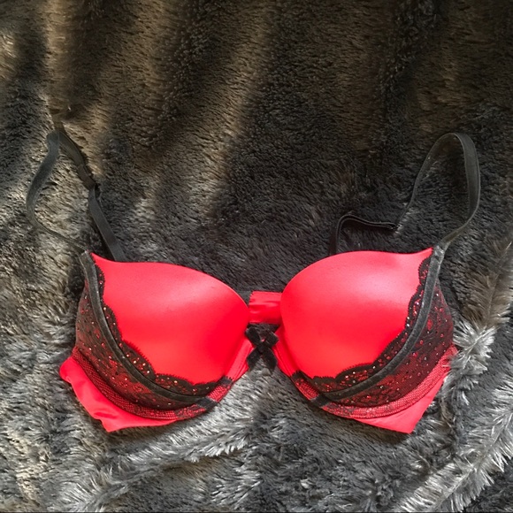 Victoria's Secret Other - SOLD-VS Red Bra with Black Lace